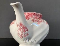 Vintage Johnson Bros Strawberry Fair Teapot Red Transferware 1959-73