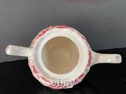 Vintage Johnson Bros Strawberry Fair Teapot Red Transferware 1959-73