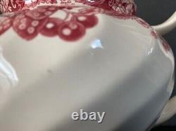 Vintage Johnson Bros Strawberry Fair Teapot Red Transferware 1959-73