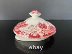 Vintage Johnson Bros Strawberry Fair Teapot Red Transferware 1959-73