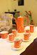 Vintage Jonas Roberts China Tea-coffee Pot Set Hemi Orange Retro (15 Pcs.) Japan
