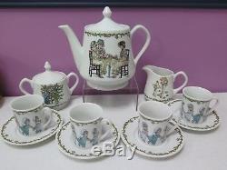 Vintage Kate Greenaway Demitasse Adult Child Tea Set Teapot Museum Fine Art New