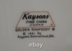 Vintage Kayson's Fine China Japan Tea Pot Set Golden Rhapsody 1961