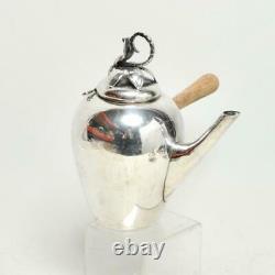 Vintage Lafayette Mexico 925 Sterling Blossom Teapot/sugar Bowl/creamer Set