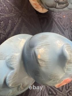 Vintage Lefton Bluebird teapot, sugar and creamer
