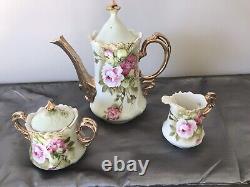 Vintage Lefton China Tea Pot Set Pattern 3065 Made In Japan