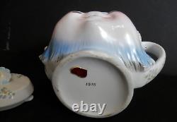 Vintage Lefton Miss Priss Kitty 4 Cup Teapot & Salt & Peppers
