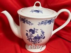 Vintage Lennold Blue Meissen 1478 Tea Set China Pot Sugar Creamer Japan MINT