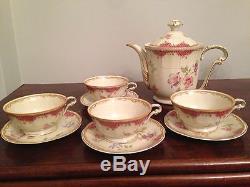 Vintage Limoges Bernardaud tea coffee set beautiful 11pc