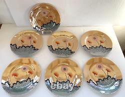 Vintage Luster Ware Hand painted Tea Set 30 Pieces Made In Japan Pot Cups Plates