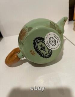 Vintage MacKenzie Childs High Tea Stacked Enamel Teapot Cream & Sugar