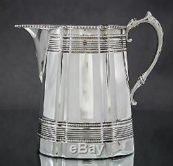 Vintage Mappin & Webb silver plate 4pc tea set panelled coffee/teapot bowl jug