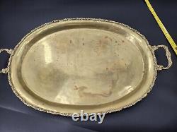 Vintage Mexican Brass 5pc Coffee Tea Kettle Cream & Sugar Tray Hecho En Mexico