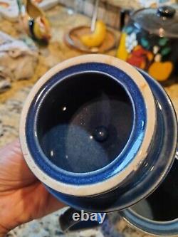 Vintage Mid-Century DESIREE DENMARK Cobalt Blue Sparta Teapot Cups & Saucers Set