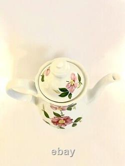 Vintage Mitterteich Bavaria Coffee Tea Pot Creamer Sugar Pink Flowers MIT359