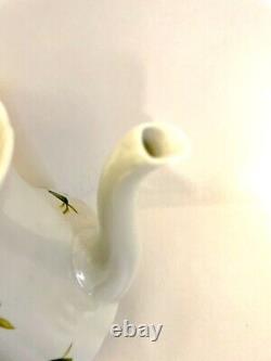 Vintage Mitterteich Bavaria Coffee Tea Pot Creamer Sugar Pink Flowers MIT359