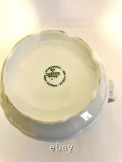 Vintage Mitterteich Bavaria Coffee Tea Pot Creamer Sugar Pink Flowers MIT359