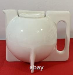 Vintage Modernist Bauhaus Memphis Style White Tea Pot