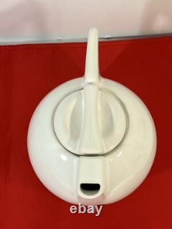 Vintage Modernist Bauhaus Memphis Style White Tea Pot