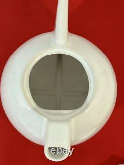 Vintage Modernist Bauhaus Memphis Style White Tea Pot