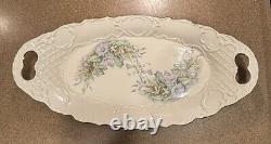 Vintage Mountainside Pottery Tea Pot Serving Set And Tray 24K Gold Trim