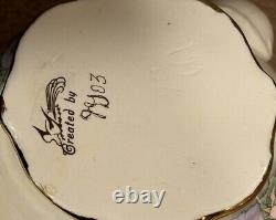 Vintage Mountainside Pottery Tea Pot Serving Set And Tray 24K Gold Trim