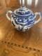 Vintage Nippon Porcelain Blue & White Teapot With Creamer And Sugar