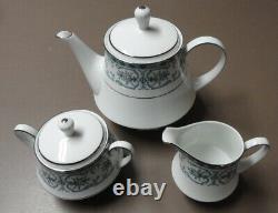 Vintage Noritake China Burlington Set-Tea Pot, 6 Cups & Saucers & 8 3/8 Plates