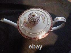 Vintage Noritake Small Teapot With Saucer, Roses, 1920-1940