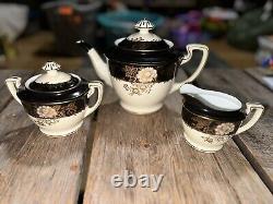 Vintage Noritake Tea Set Teapot Creamer Sugar Bowl Hand Painted