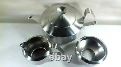 Vintage Old Hall Alveston Stainless Steel Tea Set Teapot Jug Bowl Modernist