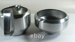 Vintage Old Hall Alveston Stainless Steel Tea Set Teapot Jug Bowl Modernist