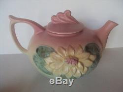 Vintage Original Hull Water Lily Tea Pot Full Set. Excellent! HTF! L@@K