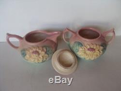 Vintage Original Hull Water Lily Tea Pot Full Set. Excellent! HTF! L@@K
