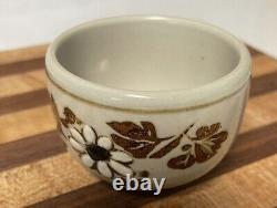 Vintage Otagiri Japan Handcrafted Gray Stoneware Teapot With Rattan Handle Set