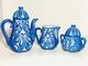 Vintage Pablo Zabal Chile Pottery Coffee Set Coffee Pot, Creamer, Sugarsigned