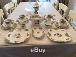 Vintage Paragon, Tea Set, Rockingham Green With Large Teapot