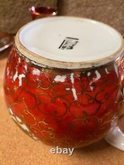 Vintage Persian Shah Abbas Mix Match Teapot Tea/ Coffee Cups & Saucers