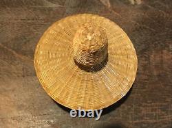 Vintage Porcelain Tea Pot Set With Lid Qing Dynasty Woven Cups Bamboo Weave Rare