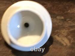Vintage Porcelain Tea Pot Set With Lid Qing Dynasty Woven Cups Bamboo Weave Rare