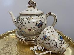 Vintage Porcelain Teapot Summer Enchantment By Lenox 2003 Plates 2006 Set Of 7