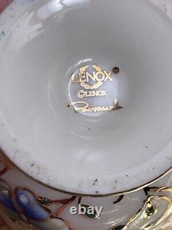 Vintage Porcelain Teapot Summer Enchantment By Lenox 2003 Plates 2006 Set Of 7