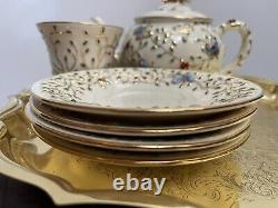 Vintage Porcelain Teapot Summer Enchantment By Lenox 2003 Plates 2006 Set Of 7