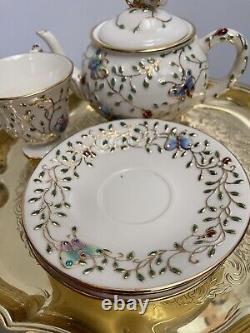 Vintage Porcelain Teapot Summer Enchantment By Lenox 2003 Plates 2006 Set Of 7
