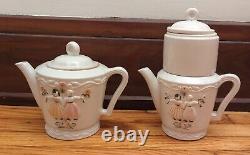 Vintage Porcelier Dutch Children Coffee Percolator & Teapot Set Rare