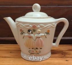 Vintage Porcelier Dutch Children Coffee Percolator & Teapot Set Rare