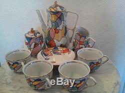 Vintage Porfin Cluj Napoca Gorgeous Tea Set Service For Four Made In Romania