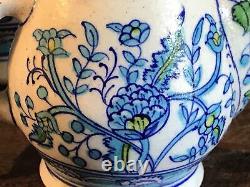 Vintage Pottery Teapot Set Floral Pot Creamer Sugar Bowl Hand Painted India Rare