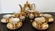 Vintage Rw Bavaria Gold Porcelain Demitasse Tea Set For 6, Rudolf Wachter