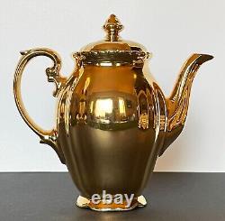 Vintage RW Bavaria Gold Porcelain Demitasse Tea Set for 6, Rudolf Wachter